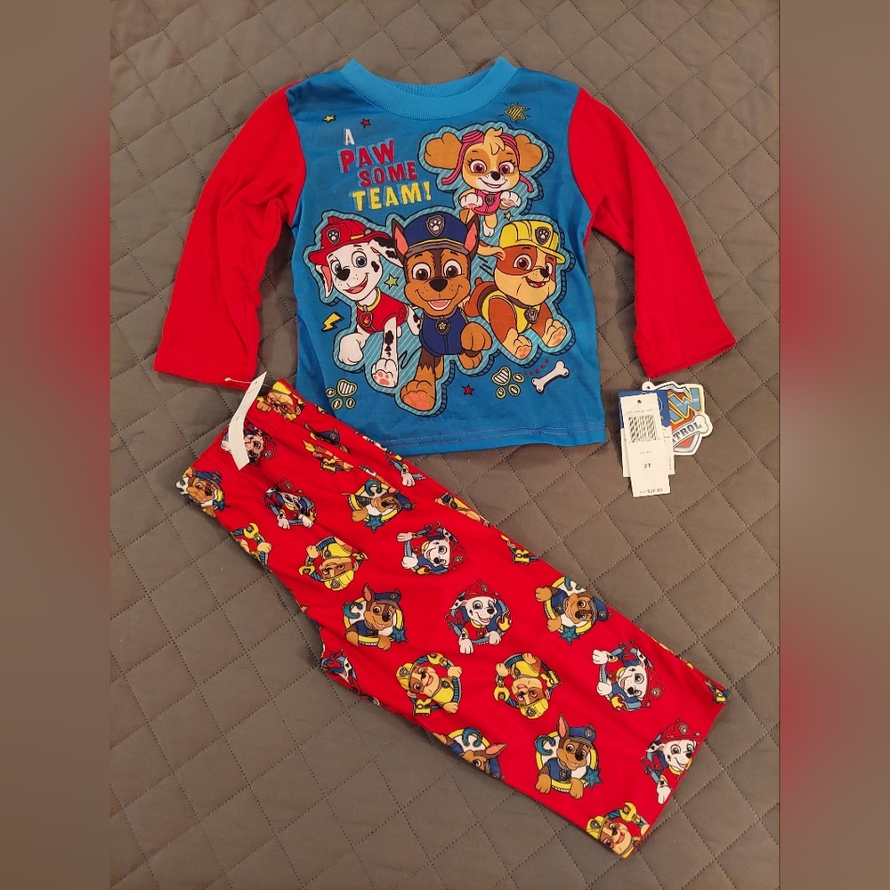 Paw Patrol Kids Pajama Set - Red and Blue